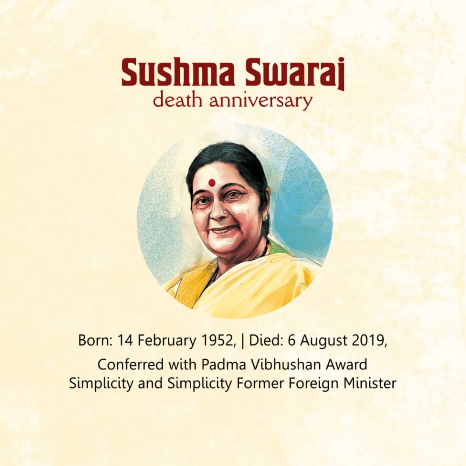 Sushma Swaraj Punyatithi poster 77
