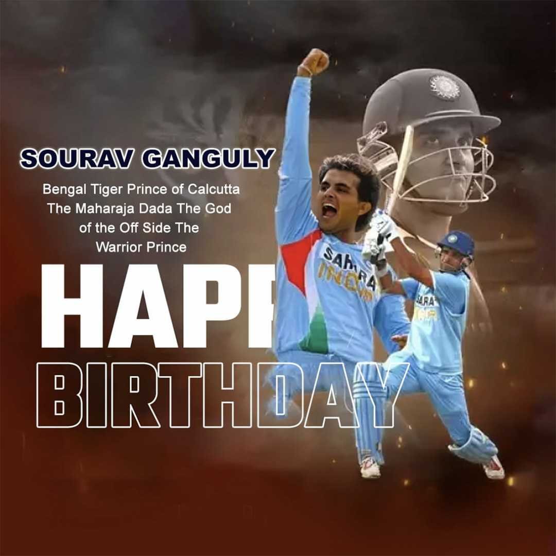 Sourav Ganguly Birthday poster 34