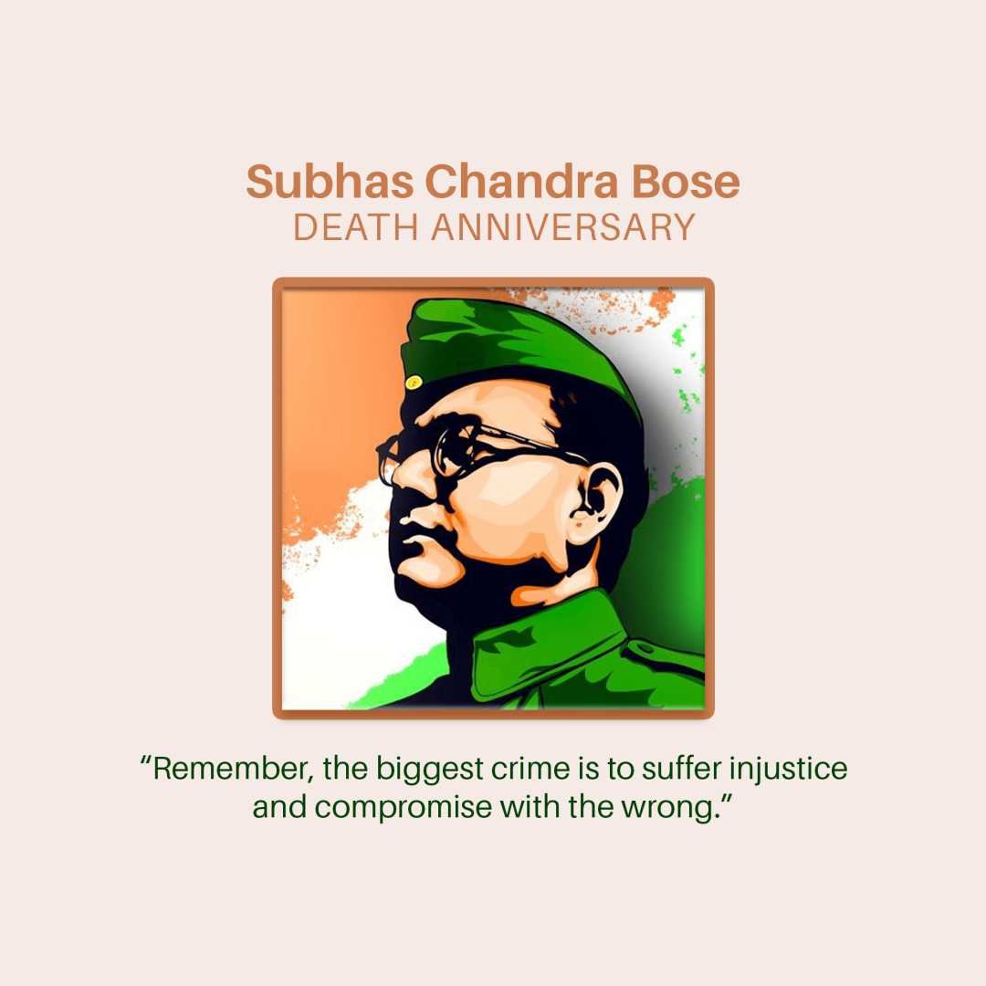 Subha Chandra Bose Death Anniversary poster 57