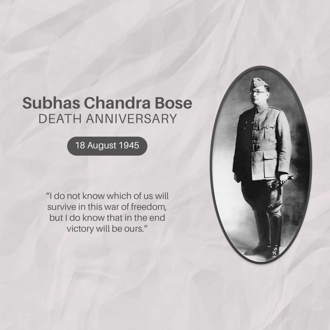 Subha Chandra Bose Death Anniversary poster 68