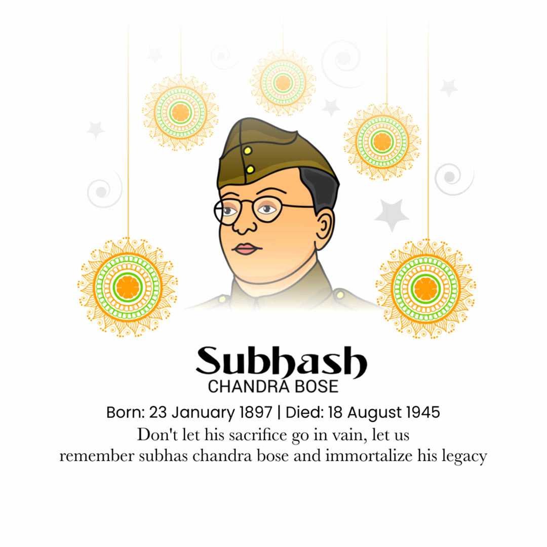 Subha Chandra Bose Death Anniversary poster 51